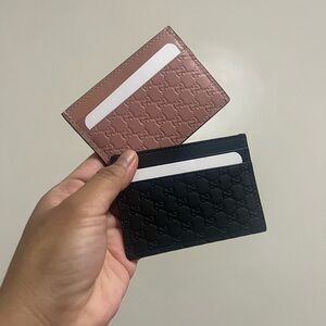 Winner’s choice pick one or $250 both! New Gucci Microguccissima Walletcards.